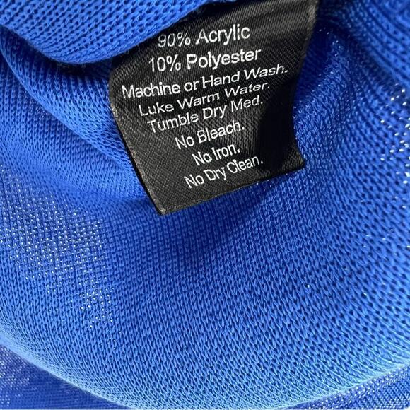 Misook Blue Black Striped Zip Jacket Sz XL - Picture 6 of 6